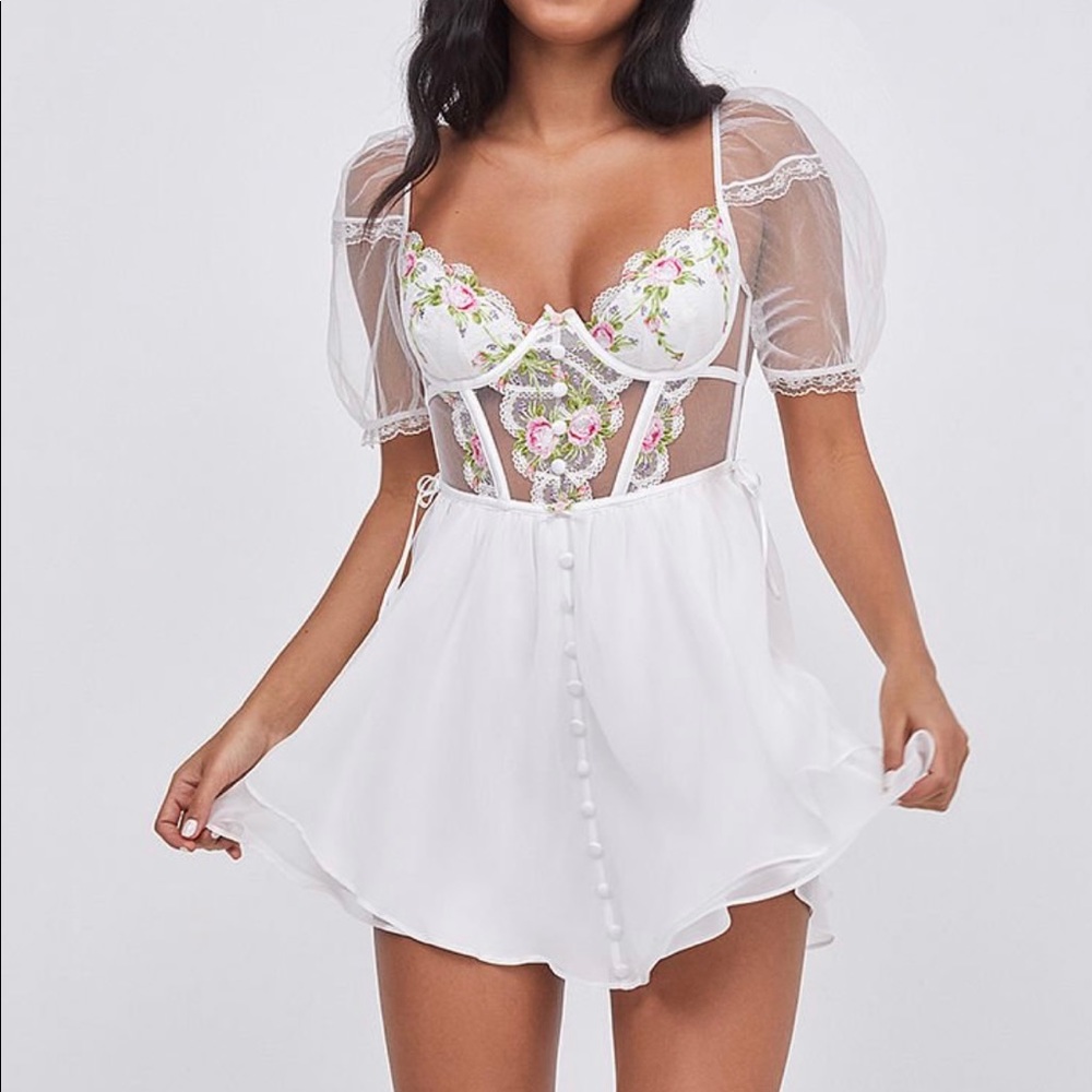 FOR LOVE & LEMONS Trellis Rose Dress